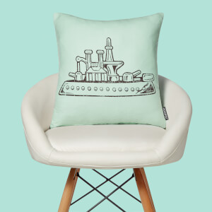 Monopoly Ship Letterpress Square Cushion