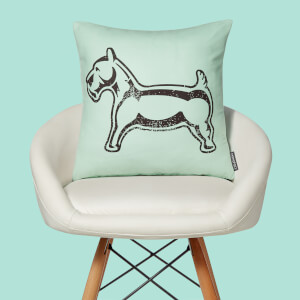 Monopoly Dog Letterpress Square Cushion
