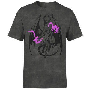 Magic The Gathering Nicol Bolas Line Art Men's T-Shirt - Acid Wash