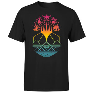 Magic The Gathering Colour Linework Design Men's T-Shirt - Black