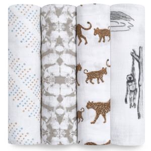 aden + anais Swaddles - Hear Me Roar (4 Pack)