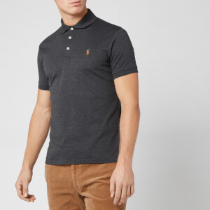 Polo Ralph Lauren Men's Pima Soft Touch Slim Fit Short Sleeve Polo Shirt - Dark Grey Heather