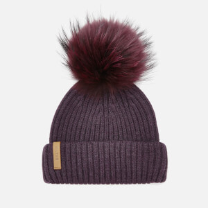 BKLYN Women's Merino Classic Pom Pom Hat - Mulberry/Wine