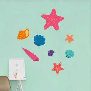 Sea Shell And Creatures Wall Art Sticker Pack