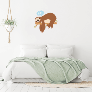 Sleeping Sloth Wall Art Sticker