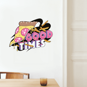 Good Times Pizza Wall Art Sticker