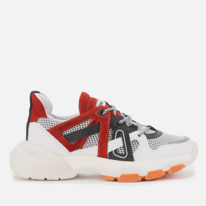 Bronx Women's Seventy Street Running Style Trainers - Off White/Black/Orange