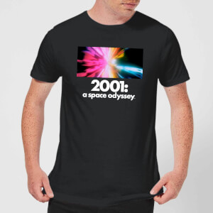 2001: A Space Odyssey Coloured Lights Men's T-Shirt - Black
