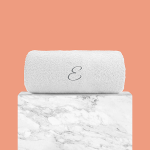 Initial Embroidered Hand Towel