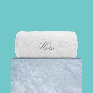 Hers Embroidered Hand Towel