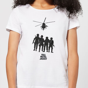 Full Metal Jacket Soliders And Helicopter Women's T-Shirt - White