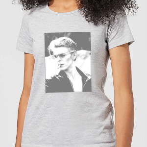 David Bowie Wild Profile Framed Women's T-Shirt - Grey