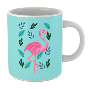 Flamingo And Leaves Mug
