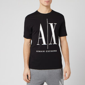 Armani Exchange Men's Large Ax Logo T-Shirt - Black