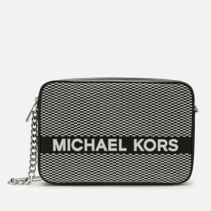 MICHAEL MICHAEL KORS Women's Jet Set Large Eastwest Cross Body Bag - Blk/Opticwht