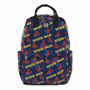 Loungefly Marvel Spiderman AOP Square Nylon Backpack