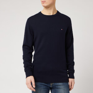 Tommy Hilfiger Men's Luxury Touch Knitted Crew Neck Jumper - Desert Sky