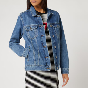 Superdry Women's 90s Oversized Denim Jacket - Denim Indigo Light Mid