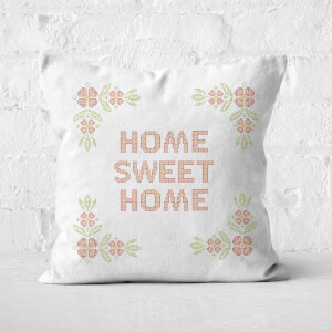 Home Sweet Home Cross Stitch Square Cushion