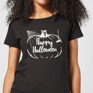 Happy Halloween Pumpkin Women's T-Shirt - Black