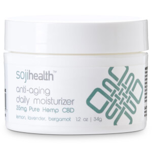 Soji Health Revitalizing Daily Moisturizer Pure Hemp CBD Lemon Lavender & Bergamot 35mg