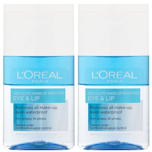 L'Oréal Paris Absolute Make-Up Remover Eye and Lip 125ml 2 Pack Exclusive