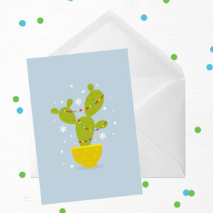 Christmas Cactus Greetings Card