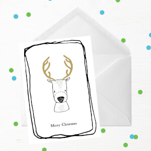 Merry Christmas Deer Greetings Card