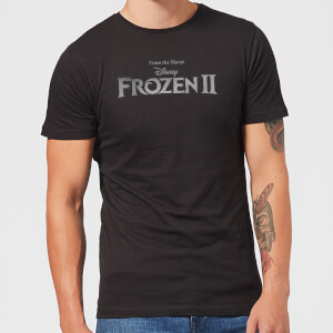 Frozen 2 Title Silver Men's T-Shirt - Black
