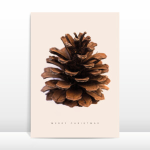 Pine Cone Merry Christmas Greetings Card