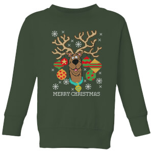Scooby Doo Kids' Christmas Sweatshirt - Forest Green