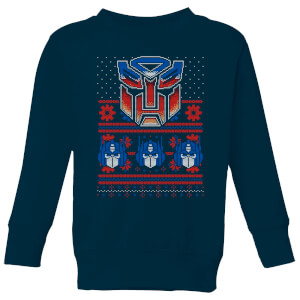 Autobots Classic Ugly Knit Kids' Christmas Sweatshirt - Navy