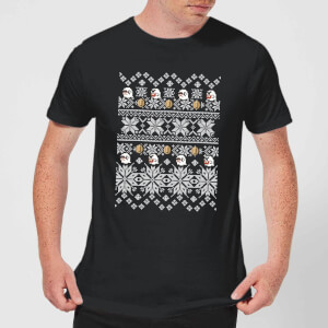 Nintendo Super Mario Retro Boo Men's Christmas T-Shirt - Black