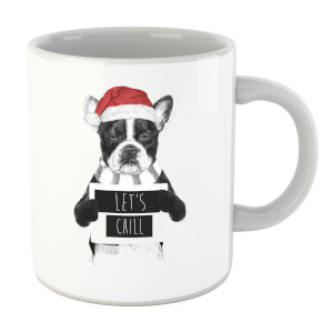 Let It Snow Frenchie Christmas Mug