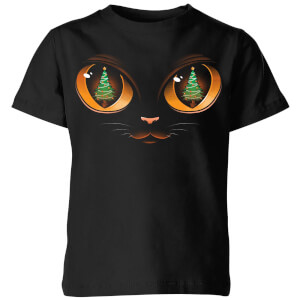 Xmas Cat Attack Kids' T-Shirt - Black