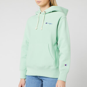 Champion Women's Small Script Hooded Sweatshirt - Mint Green