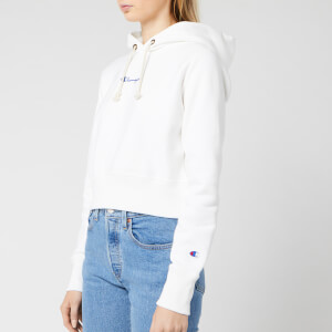 Champion Women's Central Script Hooded Sweatshirt - White
