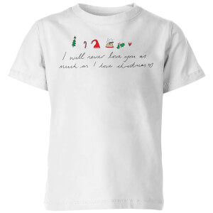 I Will Never Love You As Much As I Love Christmas - Emojis Kids' T-Shirt - White