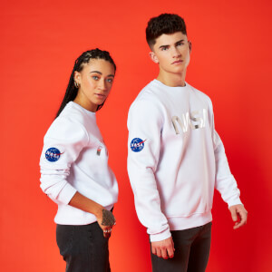Felpa NASA Metallic Logo - Bianco - Unisex