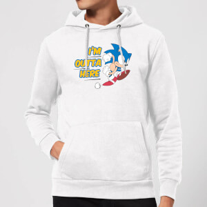 I'm Outta Here Hoodie - White