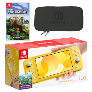 Nintendo Switch Lite (Yellow) Minecraft Pack