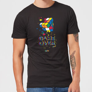 Shattered Rubik's Cube Game Over Men's T-Shirt - Black
