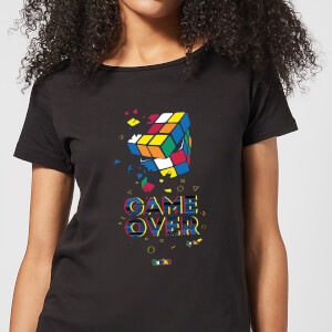 Shattered Rubik's Cube Game Over Women's T-Shirt - Black