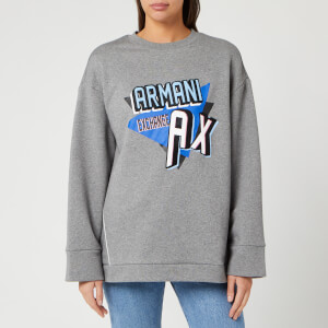 Armani Exchange Women's Ax Logo Sweatshirt - Grey Marl