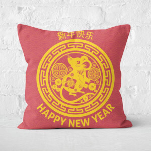 Happy Chinese New Year Red And Gold Cushion Square Cushion