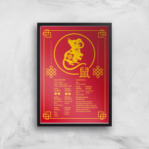 Chinese Zodiac Rat Traits Giclee Art Print