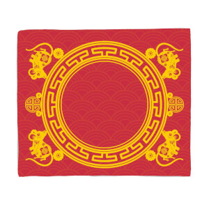 Chinese New Year Baby Backdrop Blanket Fleece Blanket