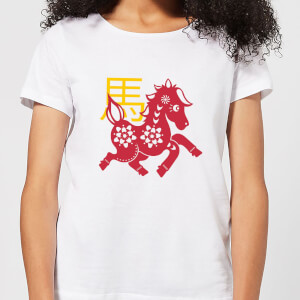 Chinese Zodiac Horse Women's T-Shirt - White