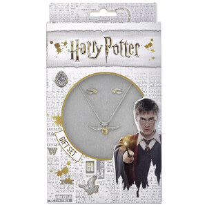 Harry Potter Gift Set - Golden Snitch Necklace & Earrings