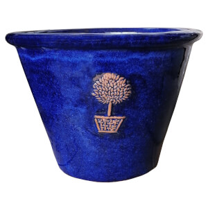 Glazed Rimmed Bay Tree Logo Pot 30cm Homebase